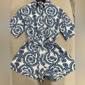 Stylish Kids Dress with Blue Floral Pattern